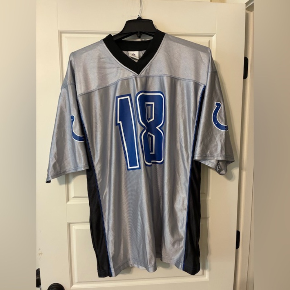 Peyton Manning NFL Gray and Blue Peyton Manning Men's Jersey SZ XLT